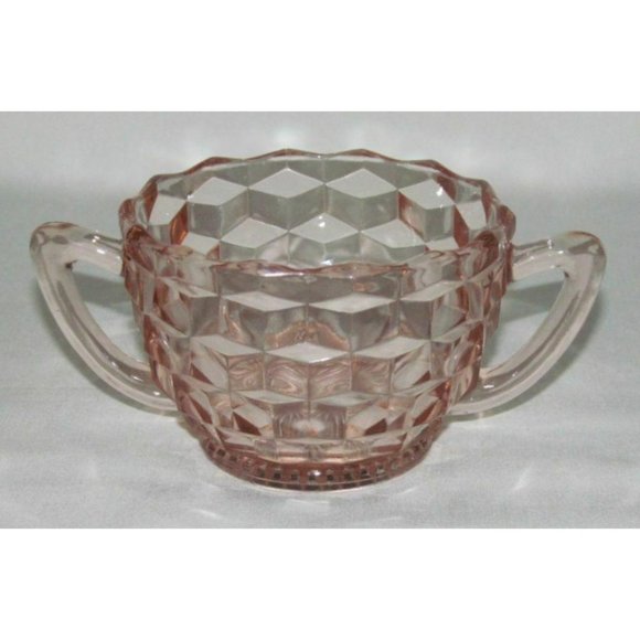 Jeannette Glass CUBE Cubist Pink Small Individual Sugar - Picture 1 of 1